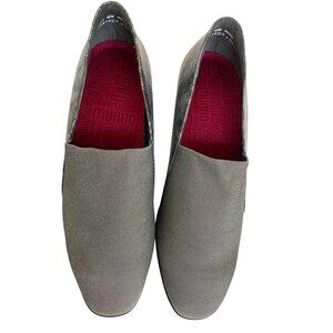Munro NWOB Womens 10.5WW Gray Block Heel Slip-On Shoes Metallic Print Academic